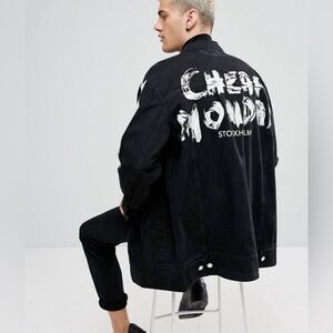 Cheap Monday Black Graphic Denim Jacket